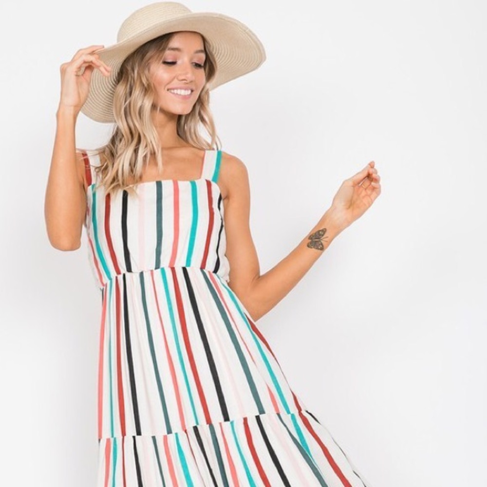 NWT striped midi dress